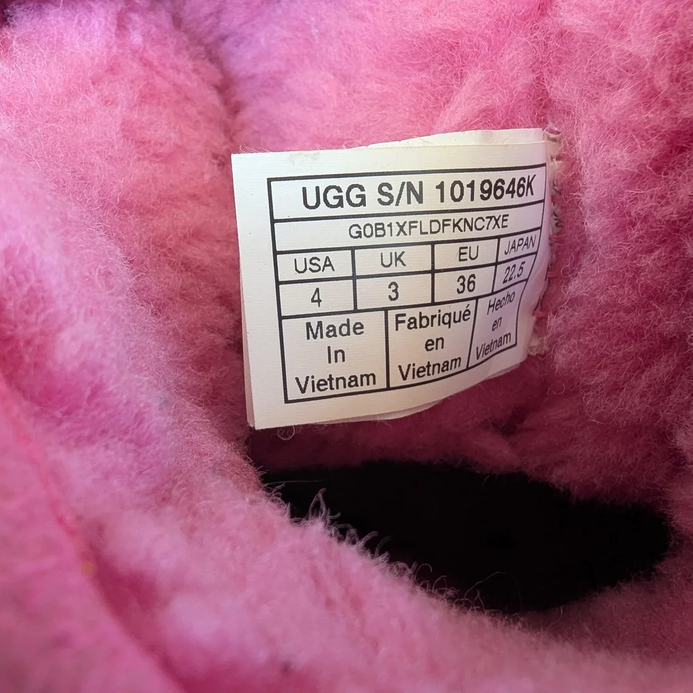 UGG Pink Shearling-Lined Short Boot